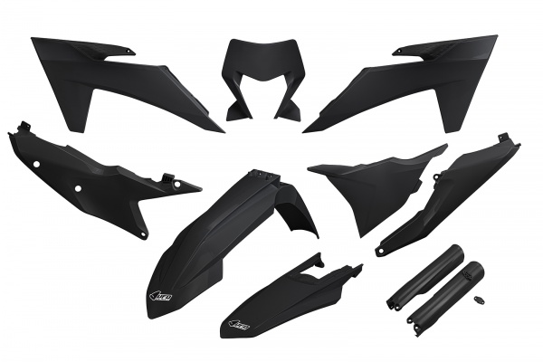 Full Plastic Kit black compatible Ktm EXC 150 - EXC 250 - EXC-F 250 - EXC 300 - EXC-F 350 - EXC-F 450 - EXC-F 500 - XC-W 125...